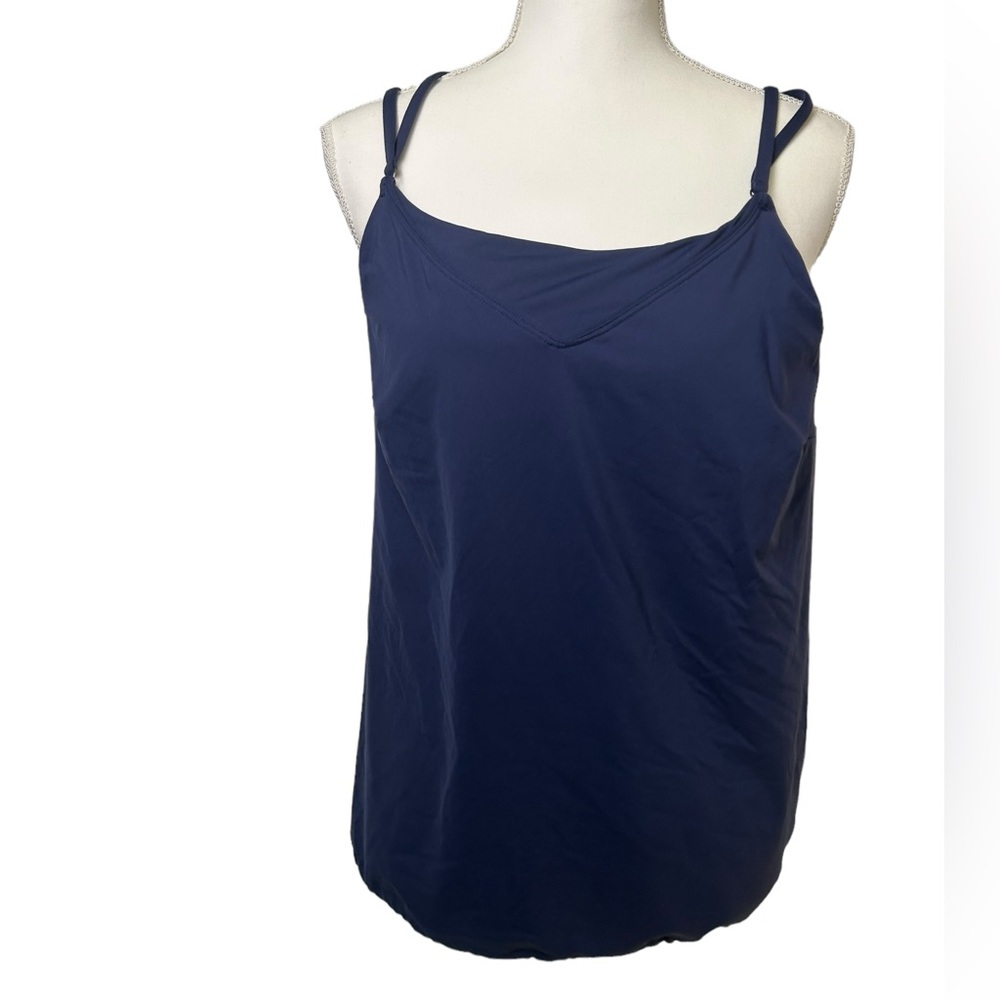 ATHLETA womens SEASCAPE blousy tankini swim top 36D/DD underwire bra  NWT